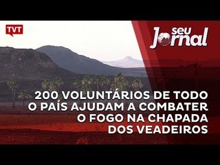 200 voluntários de todo o país ajudam a combater o fogo na Chapada dos Veadeiros