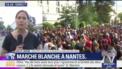 Nantes: des centaines de personnes présentes pour la marche blanche dans le quartier du Breil en hommage au jeune homme tué