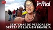 Centenas de pessoas em defesa de Lula em Brasília