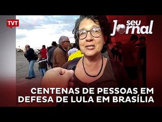 Centenas de pessoas em defesa de Lula em Brasília