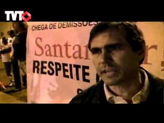 Sindicato dos Bancários realiza protesto contra banco na final da Libertadores