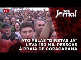 Ato pelas "Diretas Já" leva 150 mil pessoas à praia de Copacabana