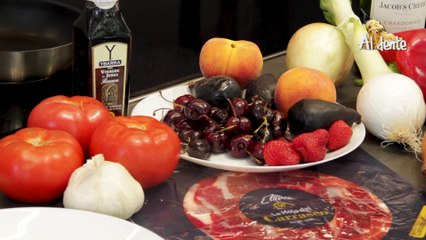 MI PULPITO A LA GALLEGA SALMOREJO DE CEREZAS CON BESUGO O JAMÓN