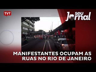 Manifestantes ocupam as ruas no Rio de Janeiro