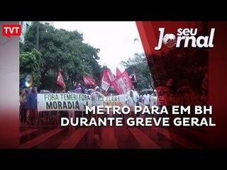 Metro para em Belo Horizonte durante greve geral