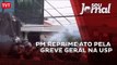 PM reprime estudantes e professores da USP em ato da greve geral