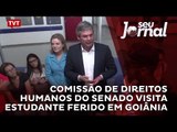 Comissão de Direitos Humanos do Senado visita estudanre ferido em Goiânia