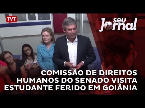 Comissão de Direitos Humanos do Senado visita estudanre ferido em Goiânia