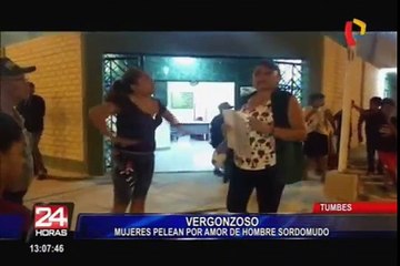 Tumbes: mujeres pelean por el amor de un hombre dentro de comisaría