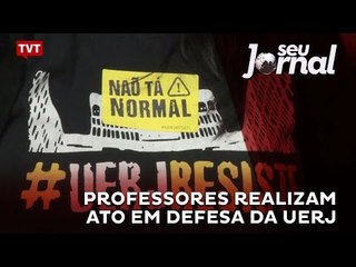 Professores realizam ato em defesa da UERJ