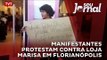 Manifestantes protestam contra loja Marisa em Florianópolis
