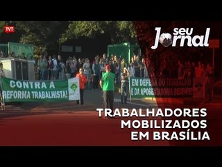 Trabalhadores mobilizados em Brasília