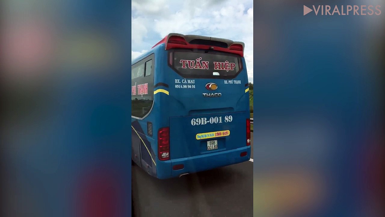 Reckless bus driver suspended after steering with his feet while lounging back