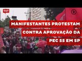 Manifestantes protestam contra aprovação da PEC 55 em SP