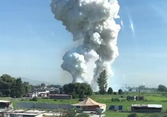 Deadly Tultepec Fireworks Explosion Filmed From Passing Vehicle