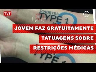 Jovem faz gratuitamente tatuagens sobre restrições médicas