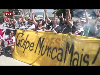 Torcidas de futebol se unem em ato pela democracia no Rio de Janeiro