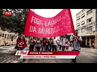 Secundaristas fazem ato contra falta de merenda e fechamento de salas