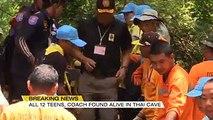 WATCH: Our first report on the news that all 12 missing Thai boys and their coach have been found alive in a flooded cave.
