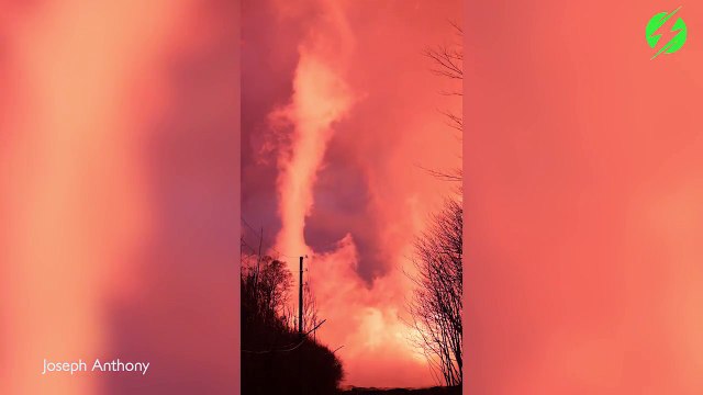 Une impressionnante tornade de feu à Hawaii