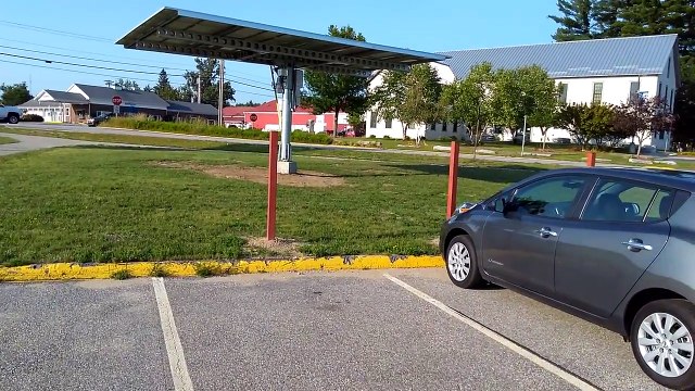 SOLAR POWERED ELECTRIC CHARGE STATION at OHCHS South Paris ME Level 2 EV Charging
