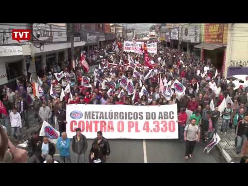 Dia Nacional de Paralisação: 20 mil metalúrgicos vão às ruas no ABC