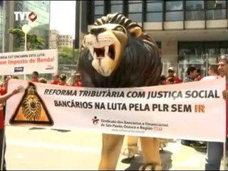 Bancários fazem paralisação pela isenção do Imposto de Renda na PLR