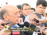 Eleições SP: Serra ignora equipe da TVT pela terceira vez e não responde pergunta