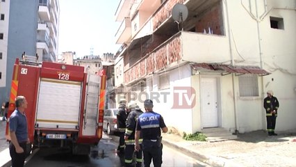 Report TV - Vlorë, marrin flakë dy bombula gazi në ballkonin e një apartamenti