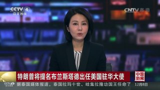 [中国新闻]特朗普将提名布兰斯塔德出任美国驻华大使 | CCTV-4