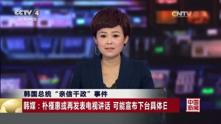 [中国新闻]韩国总统“亲信干政”事件 | CCTV-4