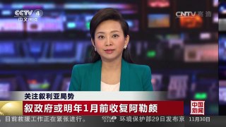 [中国新闻]关注叙利亚局势 叙政府或明年1月前收复阿勒颇 | CCTV-4