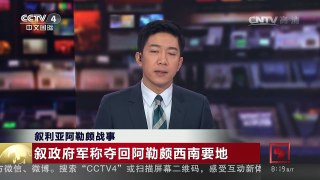 [中国新闻]叙利亚阿勒颇战事 叙政府军称夺回阿勒颇西南要地 | CCTV-4