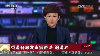 [中国新闻]香港各界发声挺释法 遏港独 | CCTV-4