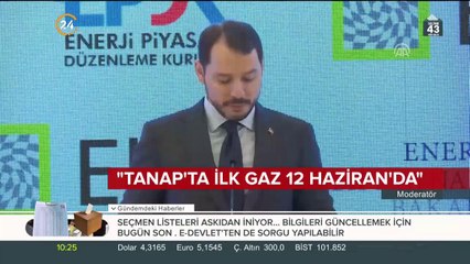 TANAP, 12 Haziran'da hizmete girecek