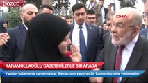 Karamollaoğlu gazetecilerle bir arada