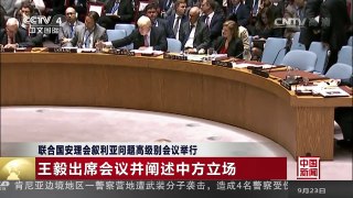 [中国新闻]联合国安理会叙利亚问题高级别会议举行 | CCTV-4