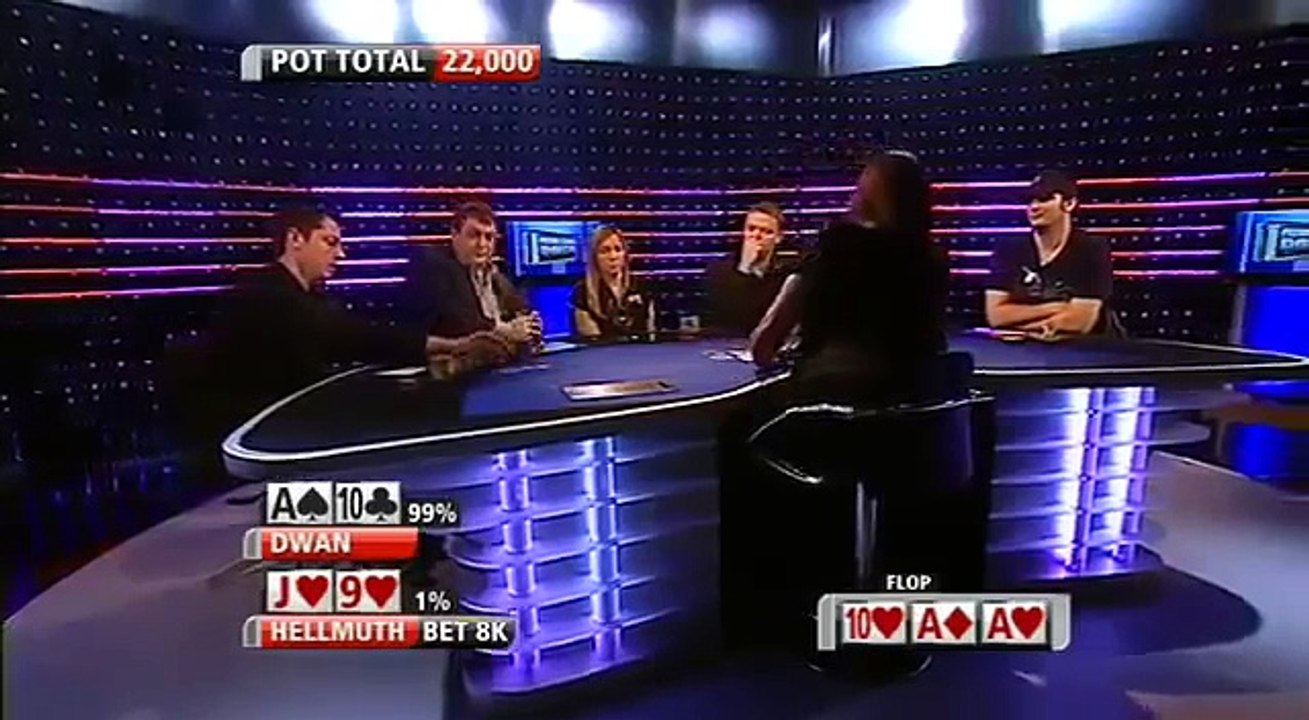 Flush of Phil Hellmuth stumbled over Full House of Tom Dwan