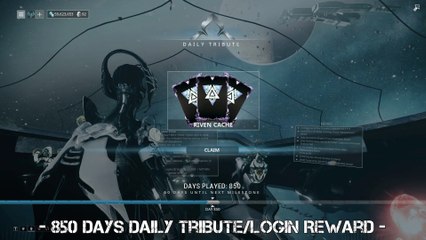 Warframe - 850 Days Daily Tribute/Login Reward