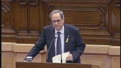 Torra ofrece diálogo a Rajoy y critica el papel del Rey: "Majestad, así no"