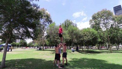 Acrobat Sticks Perfect Landing