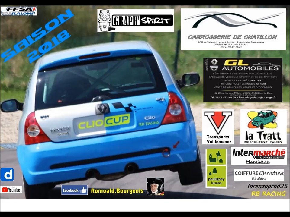 in board course de cote de Colombier-Fontaine 2018 R.Bourgeois Clio CUP