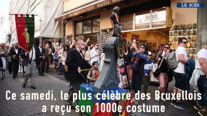 Manneken-Pis a reçu ce samedi son millième costume