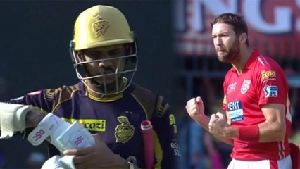 IPL 2018 : Sunil Narine, Robin Utthappa dismissed by Andrew Tye in one over | वनइंडिया हिंदी