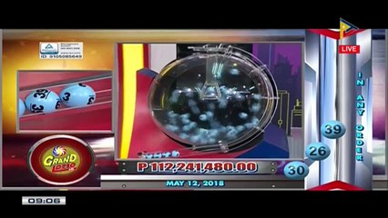 PCSO 9 PM Lotto Draw, May 12, 2018