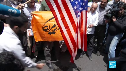 Manifestation des conservateurs à Téhéran contre le maintien de l''Iran dans l''accord de 201