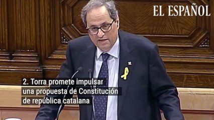 Las cinco claves del discurso de investidura Quim Torra