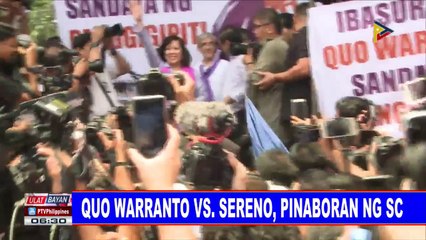 Quo warranto vs. Sereno, pinaboran ng SC