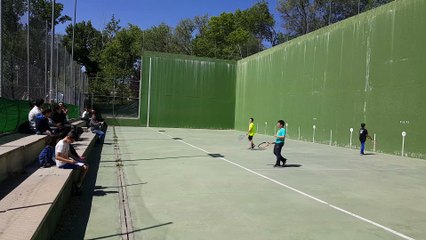 Frontenis liga juvenil Daganzo vs Alcorcón 3ª partida ultimos tantos emocionantes set 2