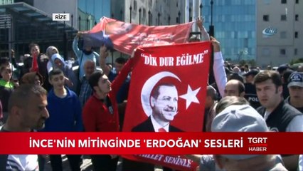 Muharrem İnce'nin Mitinginde Erdoğan Sesleri